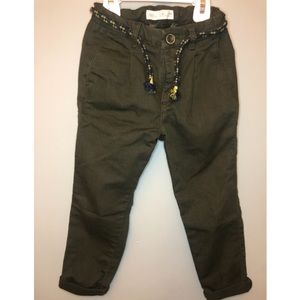 Zara khaki green pant